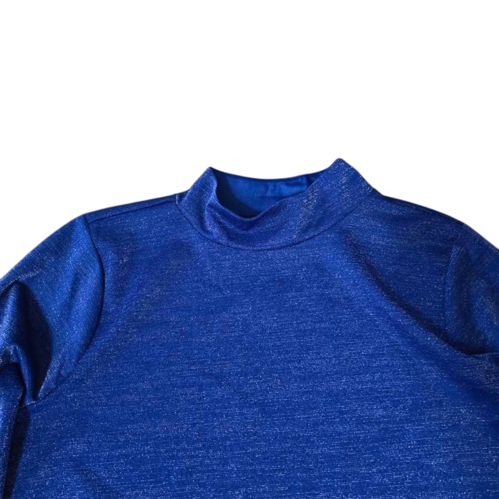 ELOQUII Royal Blue Long Sleeve Top (Size22/24) With Matching Mini Skirt (Size20) - Picture 3 of 5